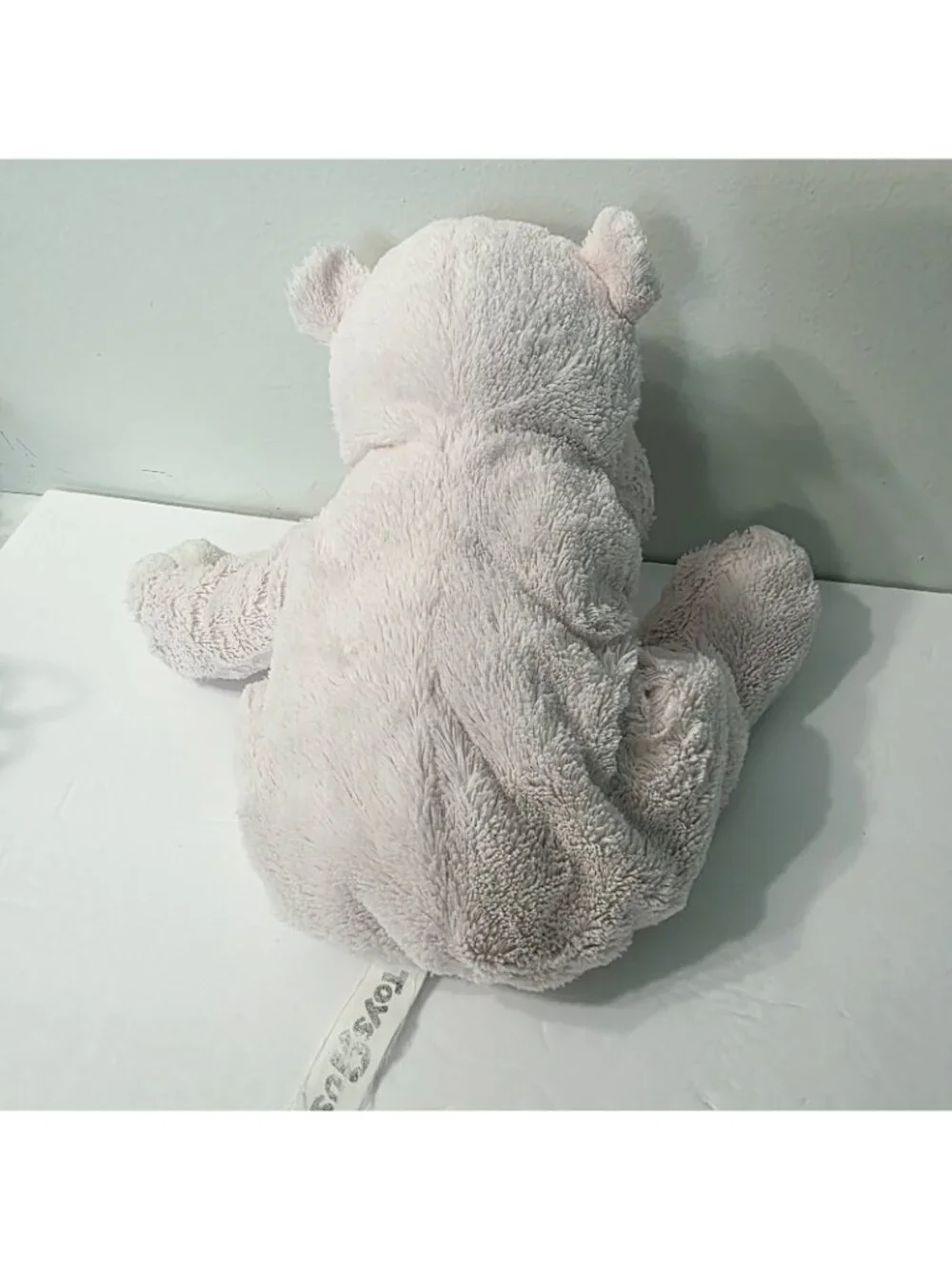 Vtg Pink Hippo Floppy Plush Stuffed Animal Soft Lovey Toys R Us Alley Toy